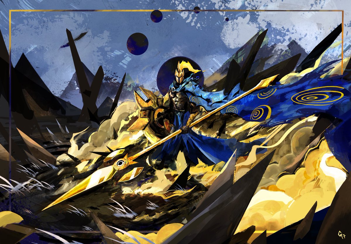 gwei_art's tweet photo. Pantheon fanart 
#LeagueOfLegends https://t.co/mVdAIZ9SlA