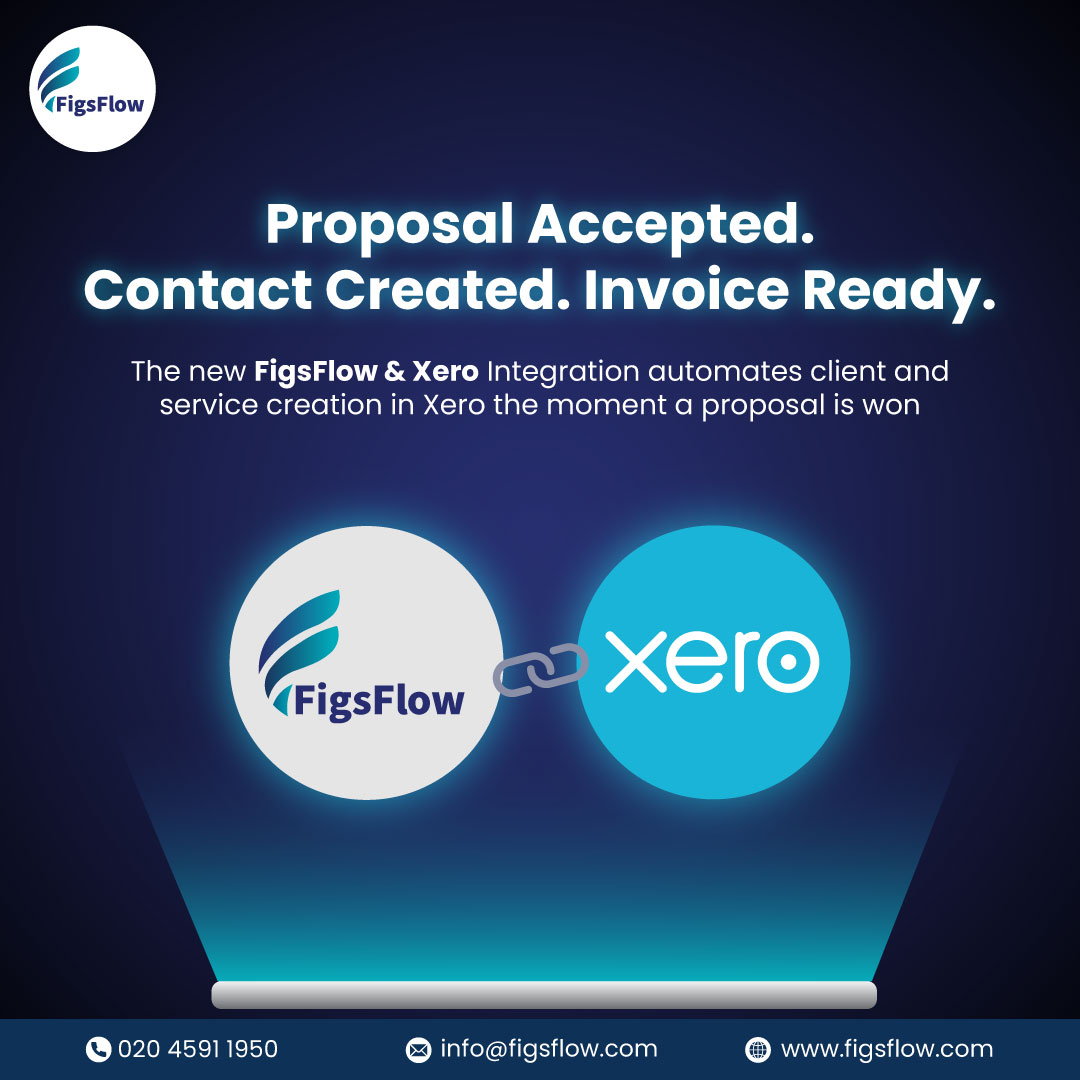 FigsFlow's tweet image. A proposal shouldn’t just end with “accepted.”
With FigsFlow &amp;amp; Xero Integration, your workflow continues automatically.
When a proposal is won in FigsFlow, it instantly creates the contact and related service in Xero. 
#FigsFlow #Xero #AccountingAutomation #PracticeWorkflow