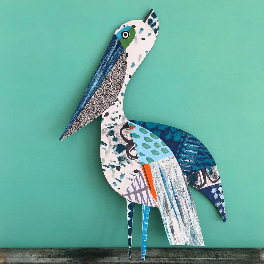 Clare Youngs, contemporary graphic designer and artist who works with collage, paper and fabric #womensart