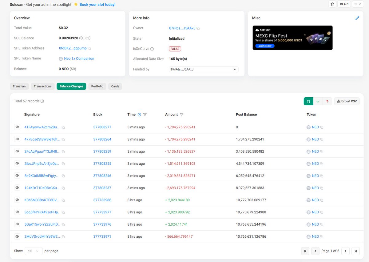 The recent price drop was due to one whale in the top 10 selling off its entire 10 million tokens amid the BTC price decline; however, other whale wallets are still accumulating, so don't worry !!!
$NEO #NEO