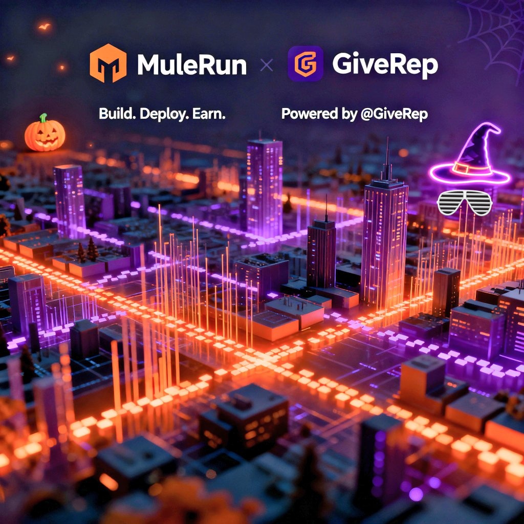 The future of AI work starts here ⚙️
<a href="/mulerun_ai/">MuleRun</a> is changing how we build and earn with AI,one agent at a time.
Train,deploy,and monetize AI agents with real use cases across Web3 &amp; DeFi.
Backed by community reputation and powered through <a href="/GiveRep/">GiveRep</a> 🔥
#MuleRun #GiveRep #AI #Web3