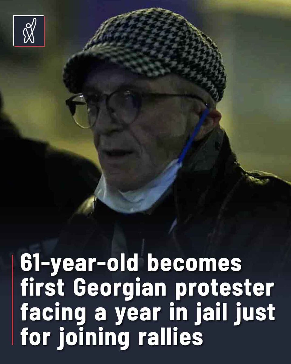FormulaGe's tweet image. Zurab Menteshashvili, 61, has become the first Georgian protester placed in three-month pre-trial detention for “blocking the road” during a protest. He faces up to a year in jail after being charged with a repeat “offense” of taking part in demonstrations.