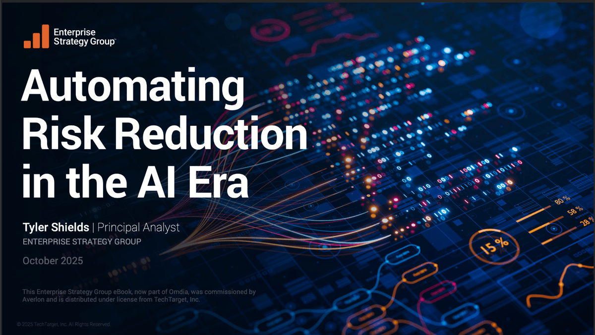 📘 New research from Enterprise Strategy Group (<a href="/esg_global/">Enterprise Strategy Group</a>), part of <a href="/OmdiaCyber/">OmdiaCyber</a>, Automating Risk Reduction in the AI Era

400 security leaders share how AI is reshaping exposure management and driving faster remediation across hybrid and cloud environments.

Kudos to Tyler