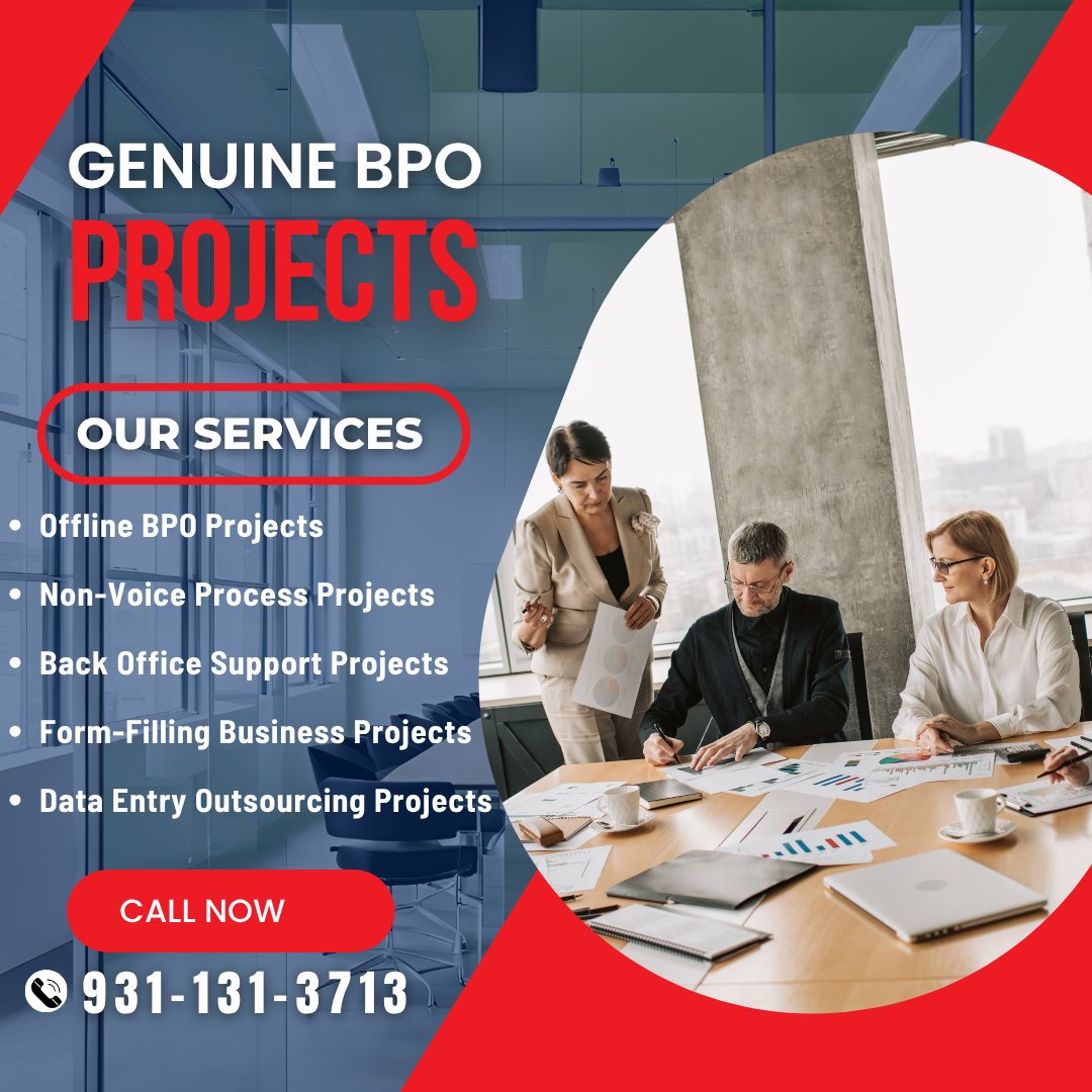 SJosheph48267's tweet image. Best BPO Projects for Business Growth
Grow your business with us
100% Payment Security
Minimum 5 seats required
Call us: 9311313713
.
.
.

#BPOProjects  #FormFillingProjects, #DataEntryProjects,  #NonVoiceProjects #ZoeticBPO #MaharashtraBusiness #GujaratBusiness #KarnatakaBusines