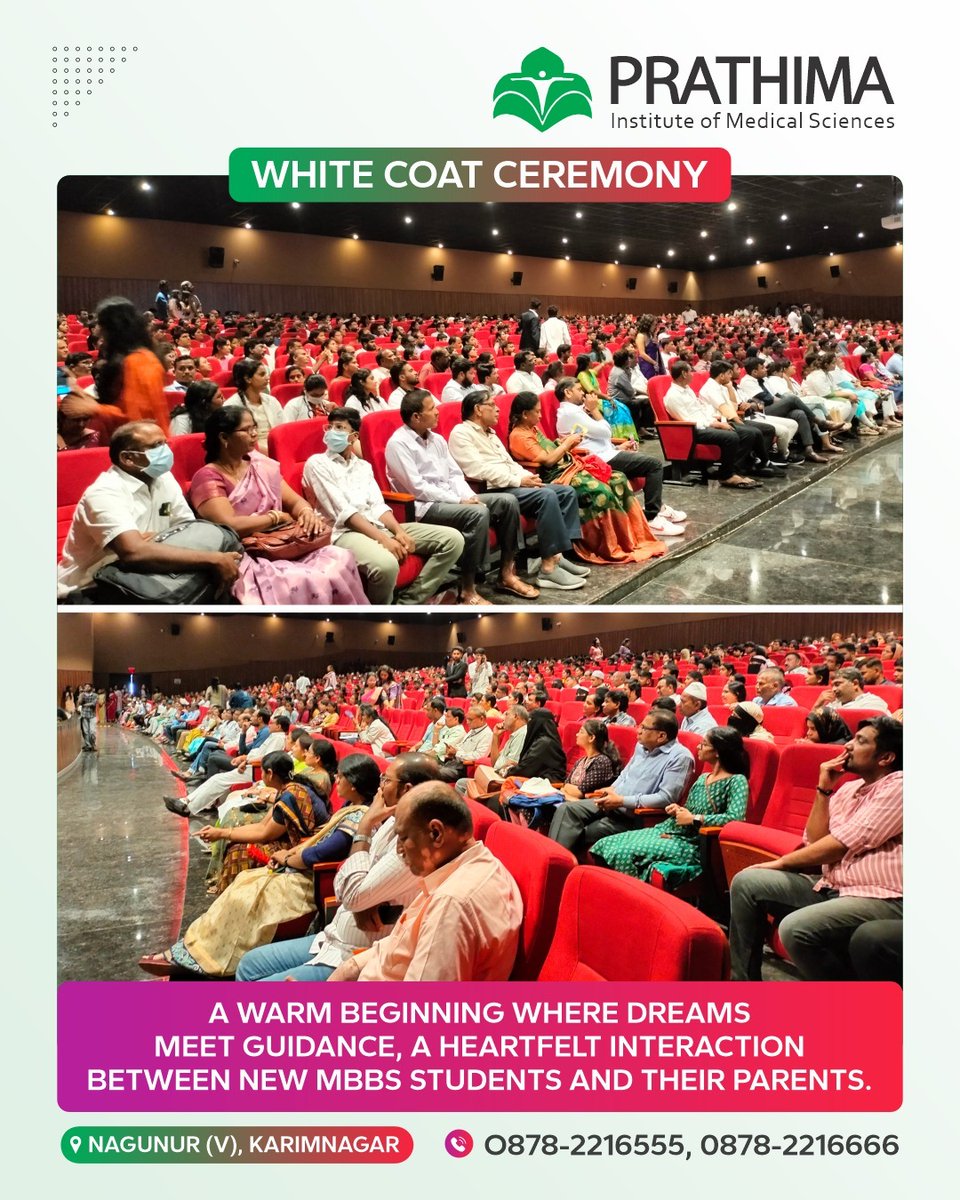 pimskarimnagar's tweet photo. A proud moment where dreams meet dedication! 👩‍⚕️👨‍⚕️🤍
The White Coat Ceremony at Prathima Institute of Medical Sciences marks the beginning of a healing journey for our new MBBS students! 🌿🎓💫
#WhiteCoatCeremony #PrathimaIMS #FutureDoctors #MBBSJourney #MedicalLife #WhiteCoatDay https://t.co/yb4qtCyytf