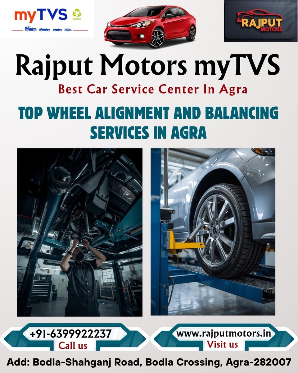 RajputMotors's tweet image. At Rajput Motors my TVS, you get the Top Wheel Alignment and Balancing Services in Agra today — because every smooth drive begins with perfect balance! 

📞 Call Now: +91 6399922237
🌐 Visit Us: rajputmotors.in/car-denting-pa…

#WheelAlignmentService #WheelBalancingService  #RajputMotor