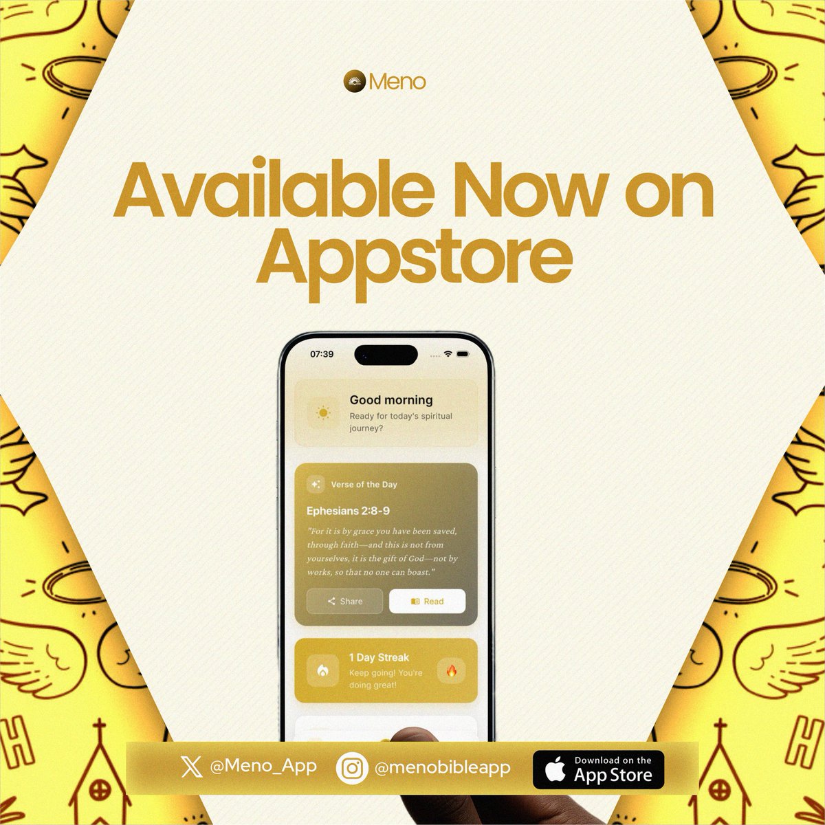 Meno Bible App tweet media