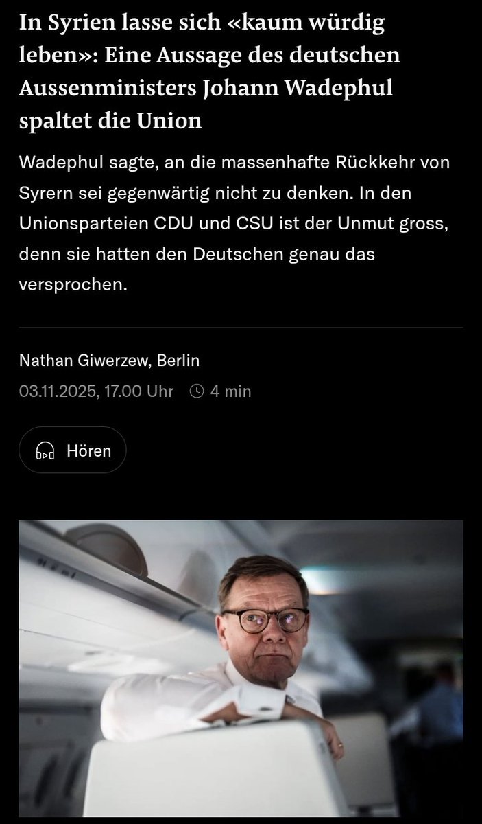 Die politische Schizophrenie von der Politik der #CSU, #Deutschland und der Führung durch <a href="/_FriedrichMerz/">Friedrich Merz</a> lässt sich nicht besser zeigen, indem die eine Hand ein System mit Milliarden finanziert, und dasselbe auf der anderen Seite als lebensunwürdig bezeichnet.