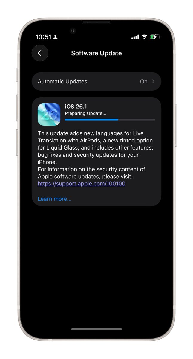PAPERonNet's tweet image. iOS &amp;amp; watchOS 26.1 😐