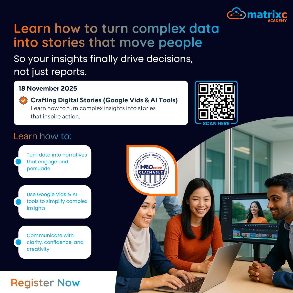 matrixconnexion's tweet image. Because in the age of AI, it’s not the loudest report that wins. It’s the clearest story.

👉 Click here for brochure &amp;amp; Registration: forms.gle/uZmAmWinm4D7Lg…
📲 Click here to contact via WhatsApp: wa.me/60124278432

#MatrixC #MatrixConnexion #MatrixCAcademy