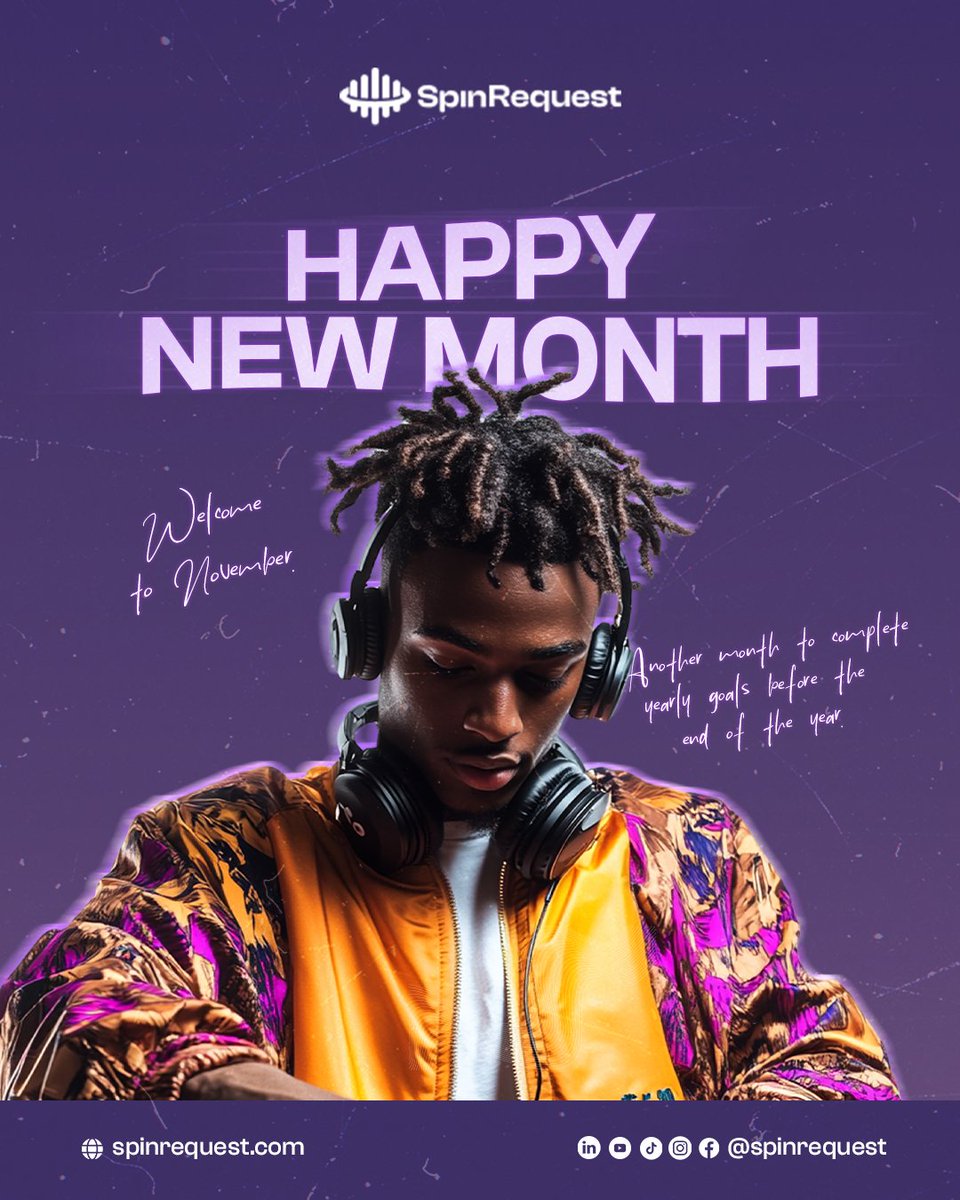 spinrequest's tweet photo. Fresh month , fresh mix 🎵
Let's spin joy all through November 
#Happynewmonth #SpjnRequest https://t.co/gMj1yBwZZc