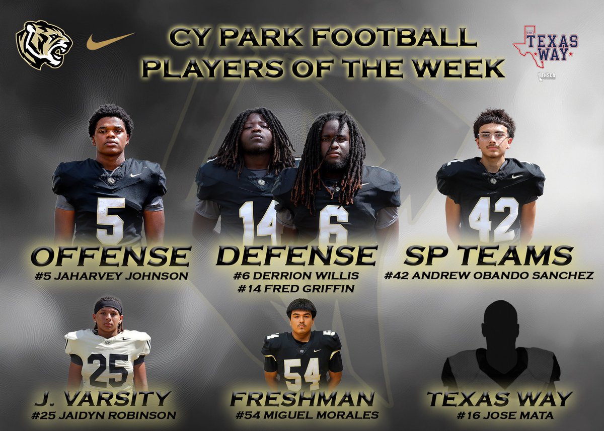 Players of the Week vs Cy Woods! #goldblooded