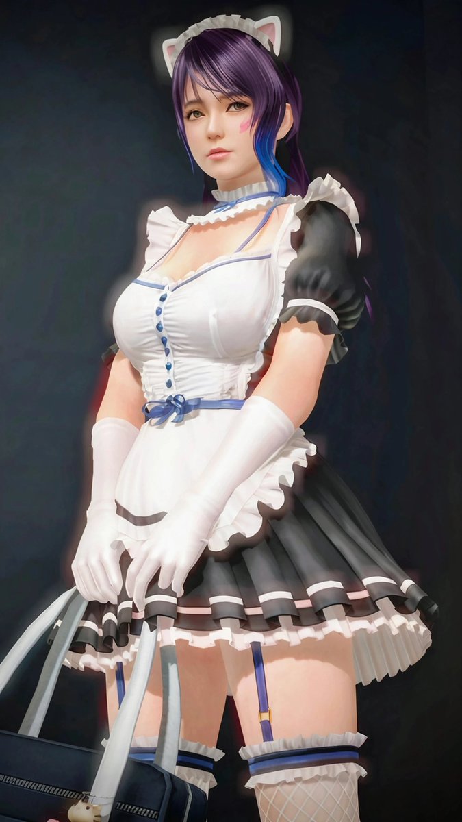 Shandy in her maid's outfit, carrying the owner's equipment. #VirtualPhotography #deadoralive6