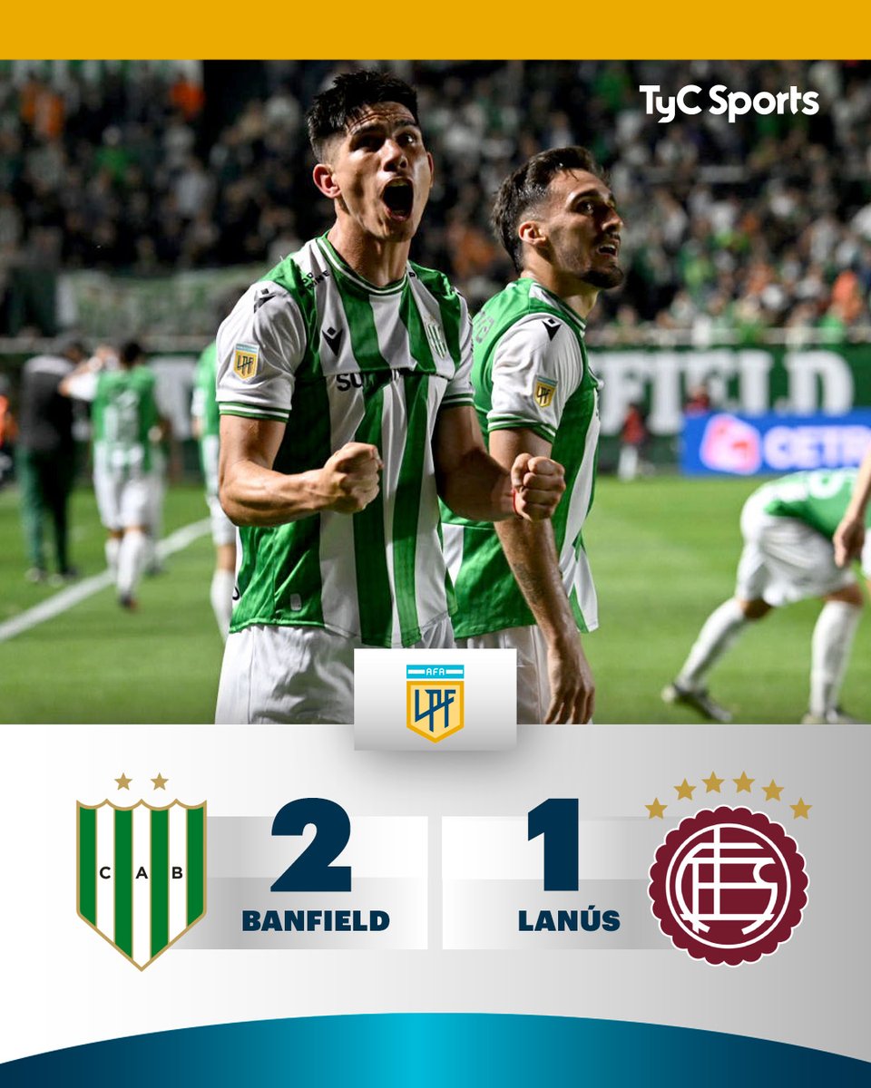🇦🇷🏆 ¡EL TALADRO SE QUEDÓ CON EL CLÁSICO DEL SUR!

Gracias a los tantos de Sepúlveda y Auzmendi, Banfield venció por 2-1 a Lanús en el marco de la decimocuarta fecha del #TorneoClausura. Salvio marcó el gol para el Granate.
Con este resultado, los dirigidos por Troglio están