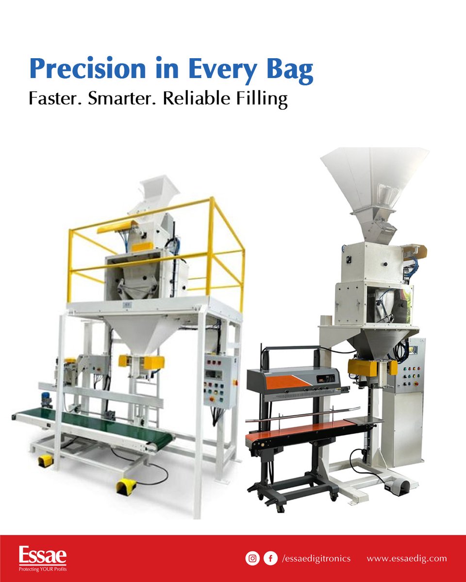 EssaeDigiIndia's tweet image. Manual bag filling wastes time. 

The Essae Semi-Automatic Bag Filling Machine ensures fast, accurate fills for rice, wheat, sugar, or fertilizer. Precision in every bag! 

📩 Learn more: bit.ly/3uVeBFu

#EssaeDigitronics #BagFillingMachine #WeighingSolutions