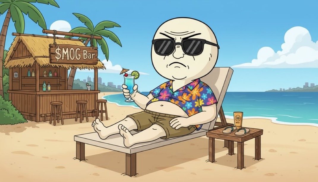 1littlesamsung's tweet photo. Market’s rough, but we’re still here — calm, collected, and sipping success 🍹
While Solana cools off, $MOG holds steady with a strong floor and stronger vibes.
We’ve earned this chill — real builders don’t panic, they relax and rise 🌴✨ https://t.co/fj1IKelnbK