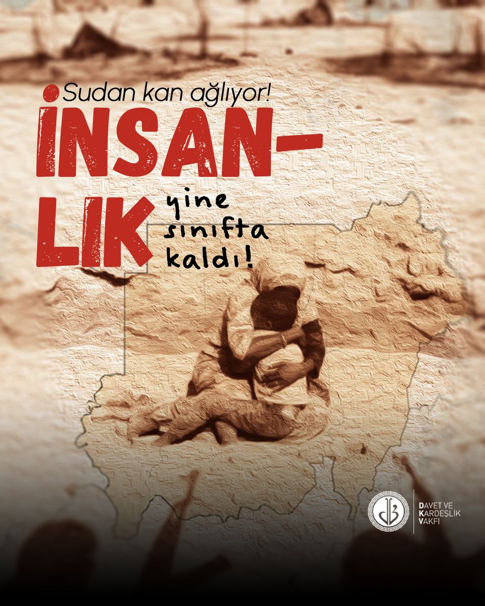 dkvtarsus's tweet photo. Sudan kan ağlıyor…
15 Nisan 2023’ten bu yana ordu ile paramiliter güçler arasında süren çatışmalar, milyonlarca insanı açlık, susuzluk ve ölümle yüz yüze bıraktı.
Darfur’un kalbi Faşir, artık sessiz değil… çığlıklarla dolu.

#sudan 

➡️https://t.co/ZxwY7u6F3D https://t.co/z8Z0xGg6qi
