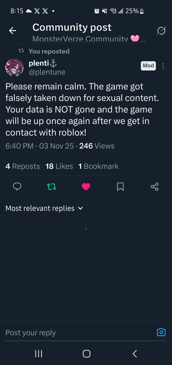 @Izuimiku Here's the tweet that one of the MV mods just recently tweeted about on the game disappearance.