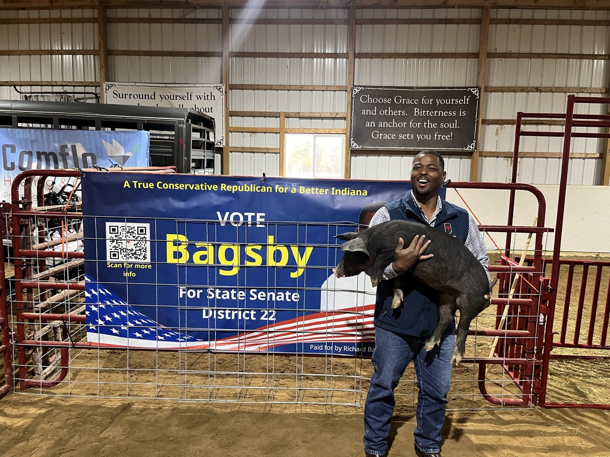 RBagsbyIndiana's tweet photo. Had a blast at the Mutton Bustin’ event this weekend!
Good laughs, great people, and plenty of small-town Indiana pride. 🐑🇺🇸
#FaithFamilyFreedom #BagsbyForIndiana #District22 #HoosierStrong https://t.co/oEUzK3IpN8
