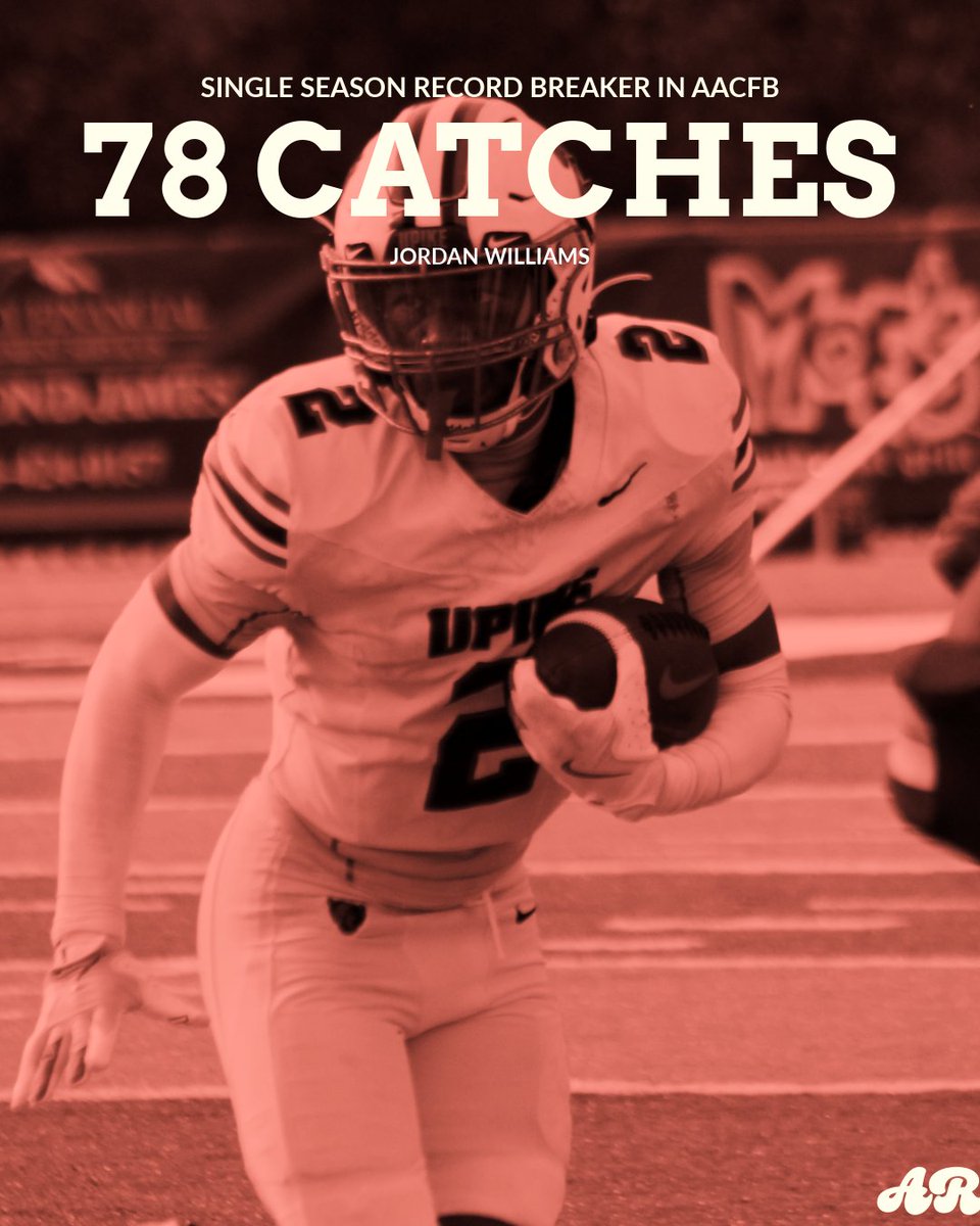⬛️🟧🐻RECORD BROKEN⬛️🟧🐻

Jordan Williams set the single-season record for 78 receptions!

GIVE IT UP FOR JORDAN WILLIAMS

#bearnation #upikefootball #upike #bears
#NAIA #RecordBroken