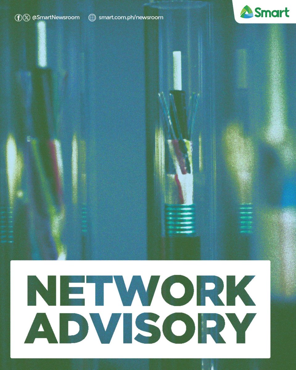 SmartNewsroom's tweet photo. NETWORK ADVISORY
Some @LiveSmart and @TNTph customers may experience intermittent service due to a network outage. Efforts are underway to bring services back to normal as soon as possible. Thank you for your patience and understanding. https://t.co/HJiegMjOFY #SmartAdvisory https://t.co/FqFP30og1L