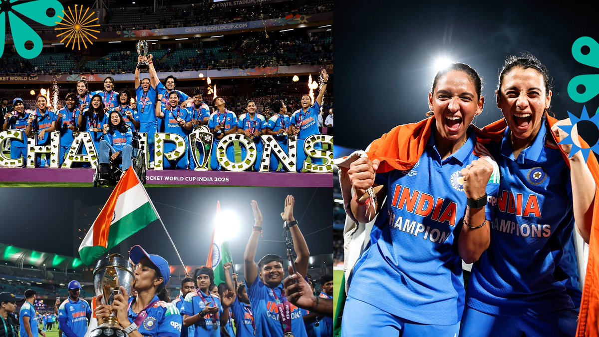 AIRNewsHindi's tweet photo. भारतीय क्रिकेट कंट्रोल बोर्ड-#BCCI ने भारतीय महिला क्रिकेट टीम की खिलाड़ियों, सहयोगी स्टाफ और चयन समिति को पहली बार आईसीसी महिला क्रिकेट विश्व कप जीतने की ऐतिहासिक उपलब्धि के सम्मान में 51 करोड़ रुपये के नकद पुरस्कार की घोषणा की है।
#CWC25💙#WomensWorldCup2025 #WomenInBlue https://t.co/G1SdjYvtVK
