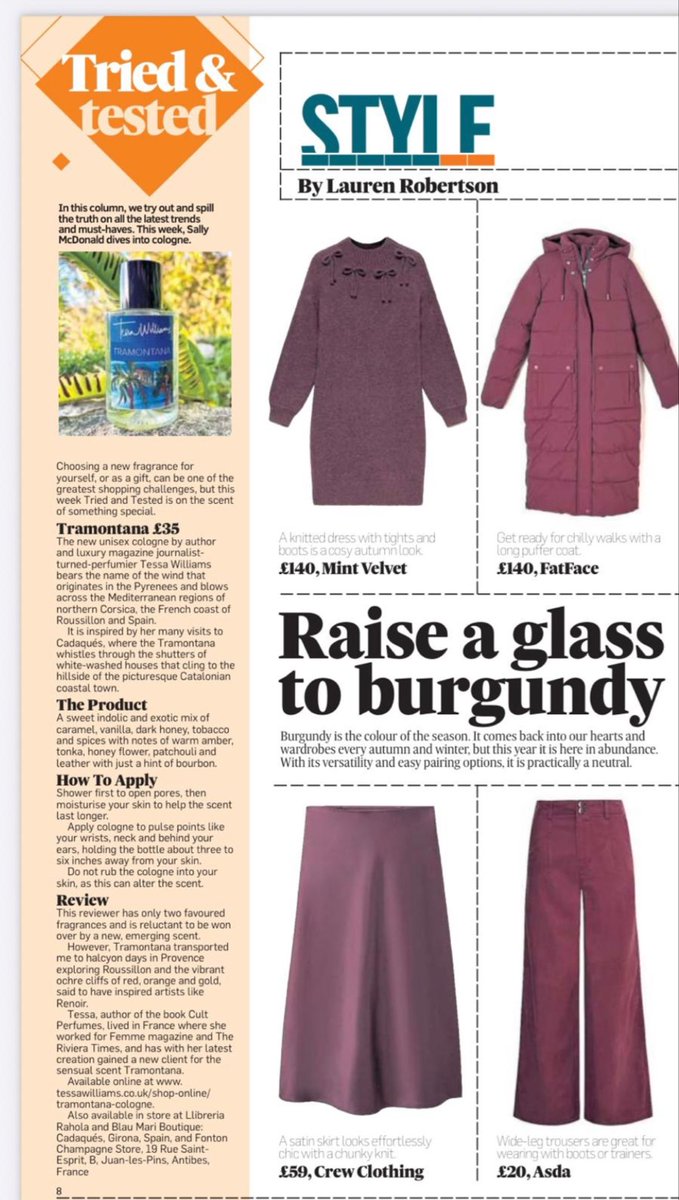 Thank you <a href="/SundayPost/">New Editor</a> great review on #tramontana #newfragrance