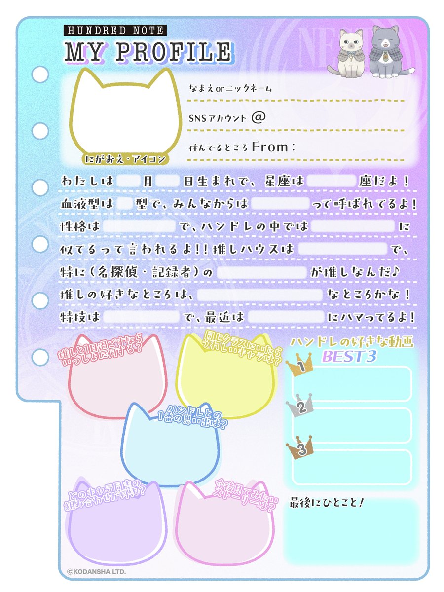 ハンドレプロフ帳