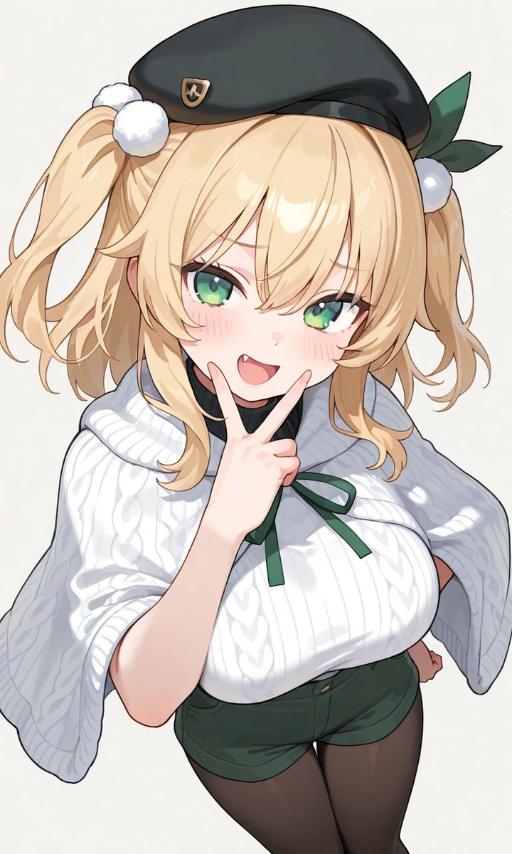 #オズチャアート
 #AIイラスト
秋冬コーデまお
ポンチョかわいい♡