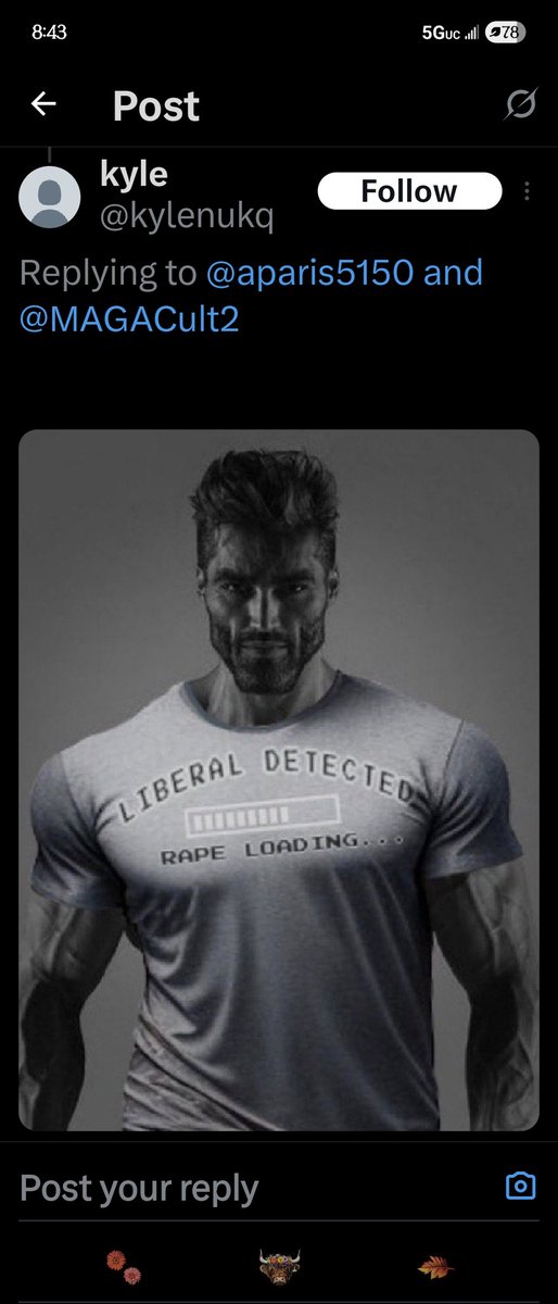 hey, <a href="/MAGACult2/">MAGA Cult Slayer🦅🇺🇸</a> could you remove the comment from the guy who threatens to rape me? that would be great...