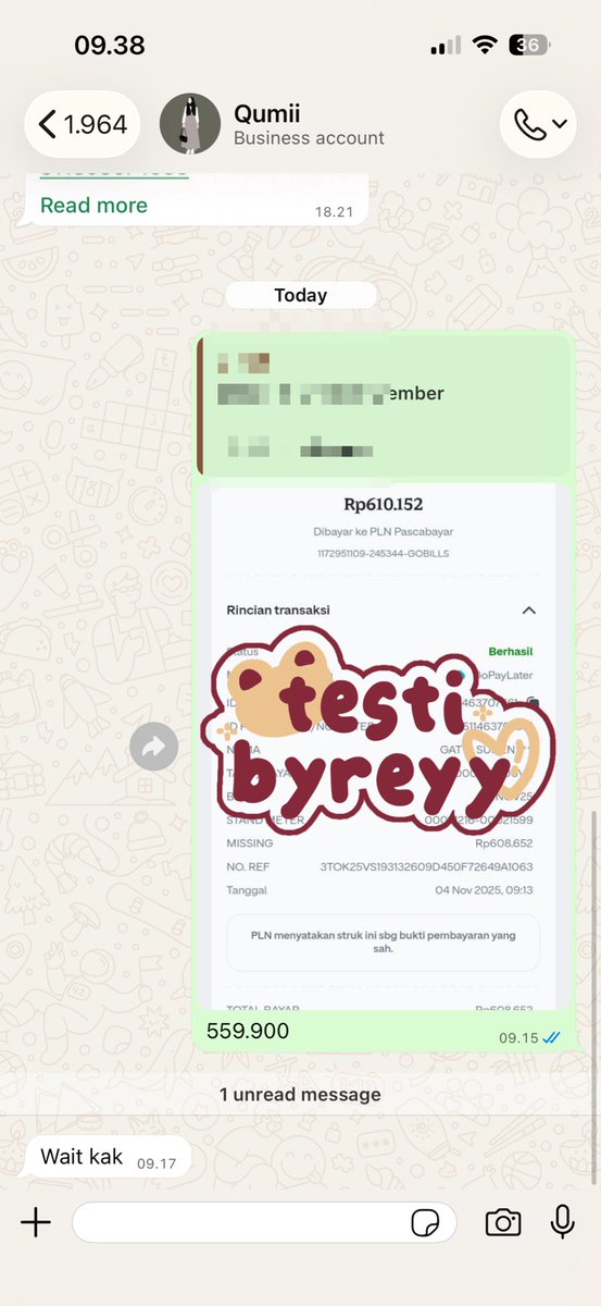 🐬fresh testimoni data tagihan rumah🐬
---all diskon tagihan 5%
⭐️tagihan indihome 385.950
⭐️tagihan bpjs 302.500
⭐️tagihan listrik 676.808
⭐️tagihan listrik 610.152

#zonauang