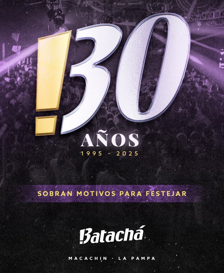 CUMPLIMOS 30 AÑOS y vos estás invitado!

Sábado 8/11 - noche especial +25 - accesos disponibles 

sobran motivos para festejar🥂
