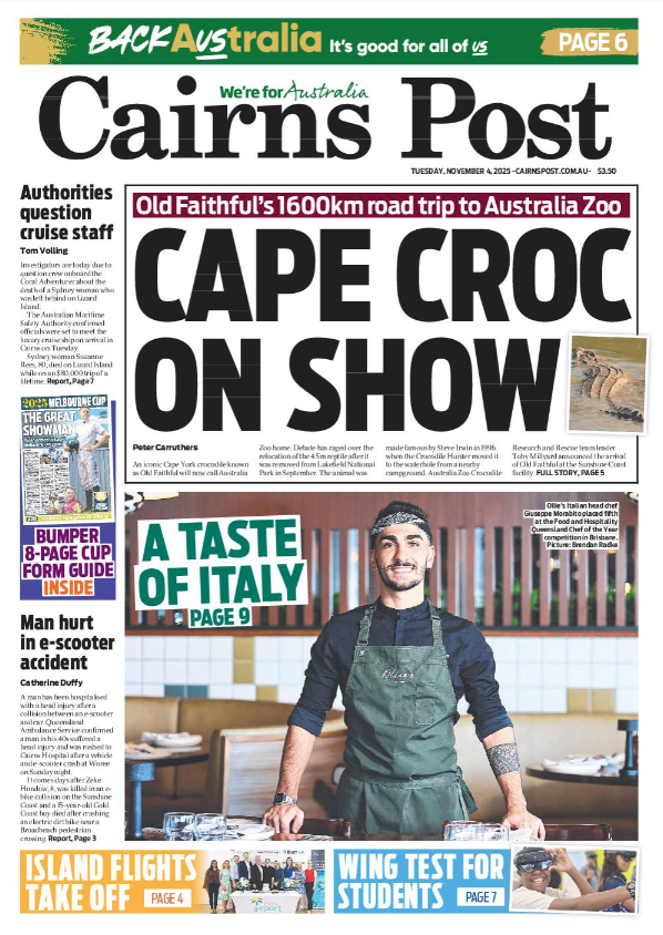 INSIDE TODAY: A Cape York icon croc known as Old Faithful, first made famous by Steve Irwin in the 90s, will now call Australia Zoo home🐊 Read the paper via the app: (Apple: apple.co/4ig5z97 Android: bit.ly/41rrHX7) OR web: bit.ly/41tGPEF