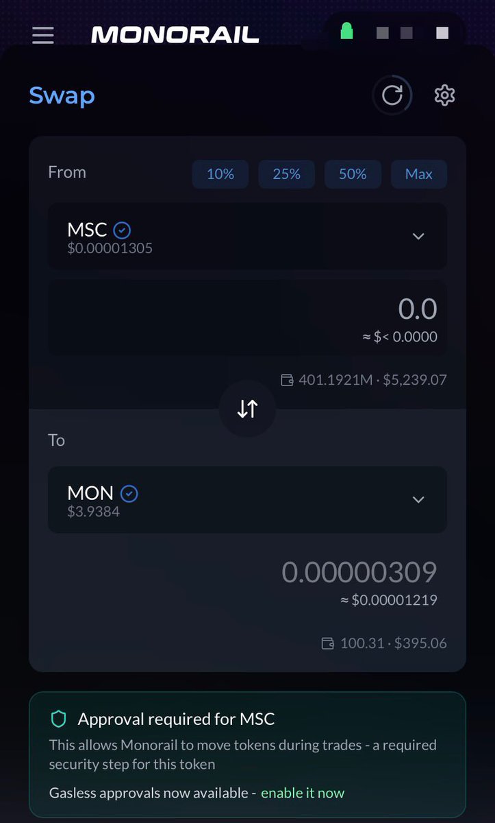 monad_sc's tweet photo. Now you can trade on monorail too, meow
I own over 50% of MSC, but I'll never sell it, meow

#monad #monadstonedcat #msc #gmonad https://t.co/5zAovjQOaF