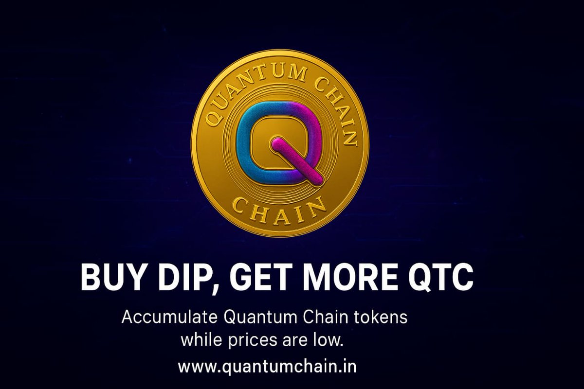 QuantumChainQTC's tweet photo. Buy in Dip... Right time to buy QTC.. big pump expecting very soon..!!
Buy Here
https://t.co/BRiX1zSSww
https://t.co/j80FjWsO08
#quantum chain
#QuantumWallet https://t.co/JyTgKU9XPr