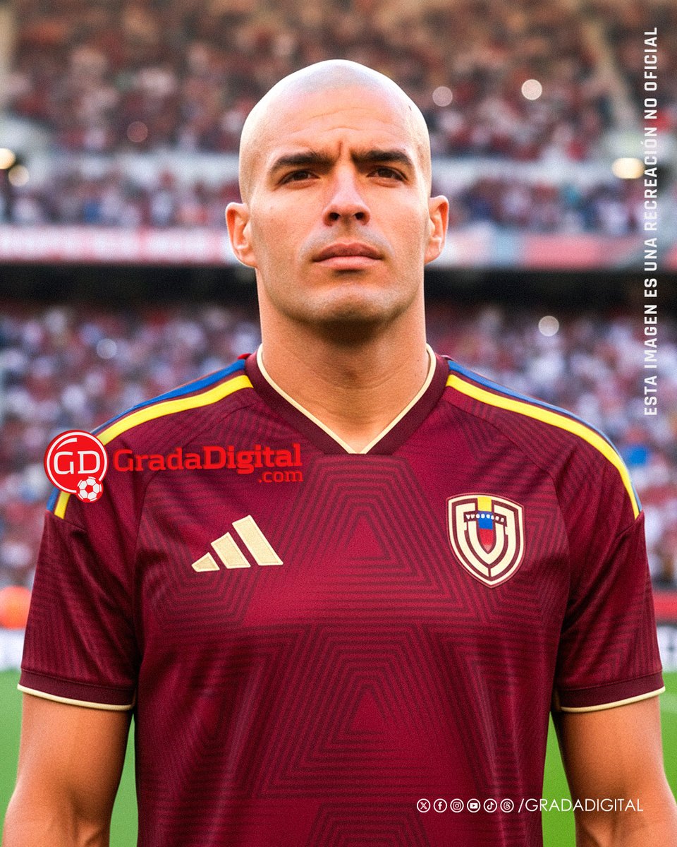 GradaDigital's tweet photo. 💣 Footy Headlines filtró la que sería la nueva Vinotinto

¿Cómo luciría José Manuel Rey en tiempos actuales y con la nueva indumentaria? Quisimos realizar esta representación 😜

¿Apruebas la camiseta? 🤔 https://t.co/hEFQErKvZn