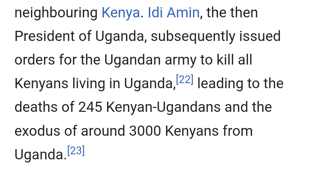 deeNYcafe's tweet photo. @KenyanSays Wakenya mko Tanzania, better murife asap.
Innocence will not appease  demon possessed jihadist Suluhu &amp; her thug police.
Idi Amin did it 1976 after the humiliating Entebbe raid, ordering Uganda army to murder 245 kenyans.
#IdiAminDada returns for season 2. Life imitates history. https://t.co/1ToGWIfF43