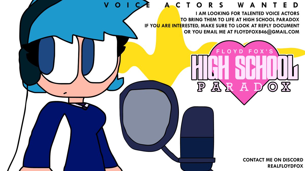 💖 Voice Actors Wanted! 🎤

Looking for talented VAs to bring our unique characters to life in HSP! Your voice can make the reality.

Interested? All details &amp; roles are here: castingcall.club/projects/high-…

Email me: floydfox846@gmail.com

#VoiceActing #CastingCall #HighSchoolParadox