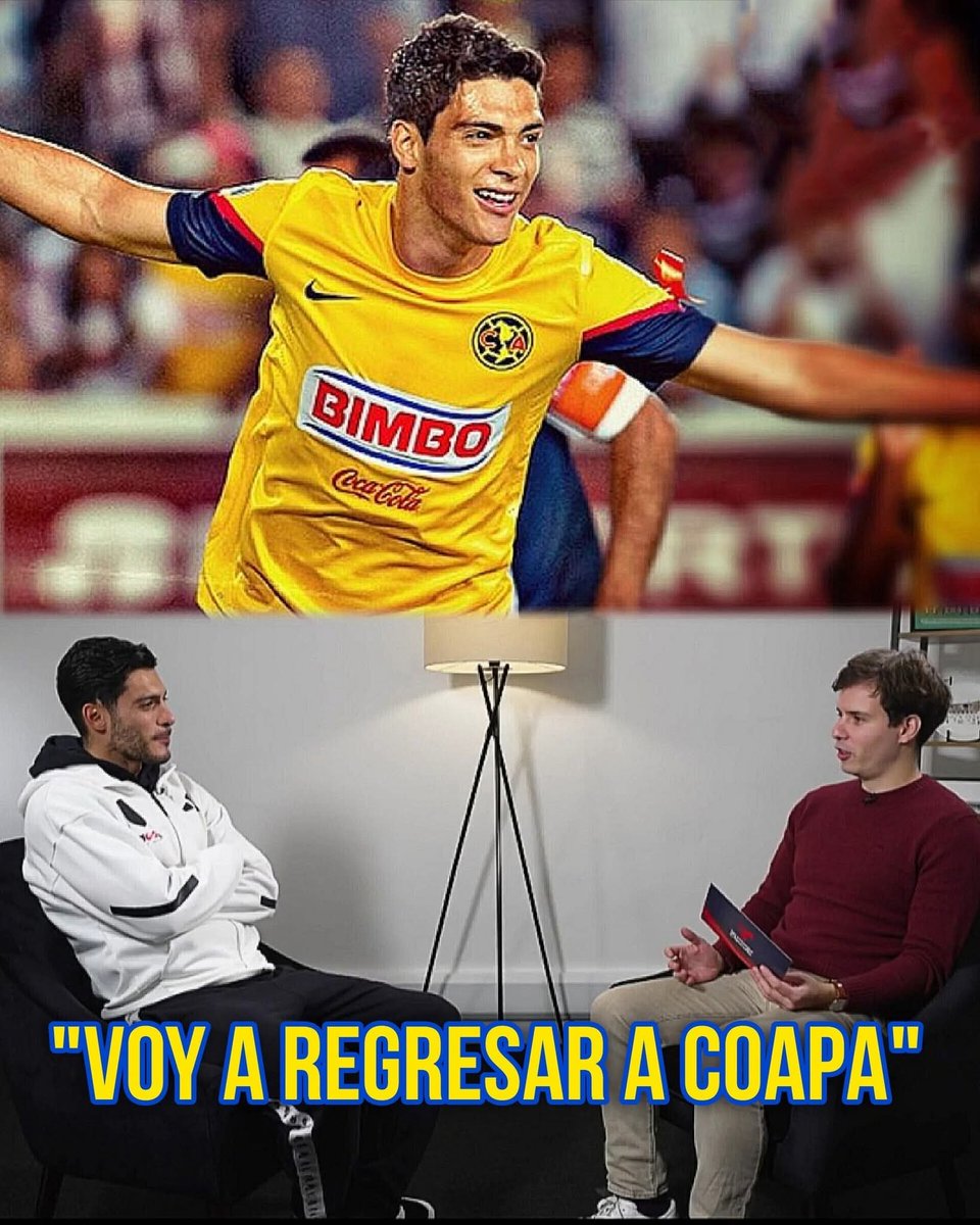 "VOY A REGRESAR A COAPA"

 "Ya hablé con la gente del Fulham y les comenté que no habrá renovación en 2026, yo ya tengo un acuerdo con el América, mi sueño siempre ha sido regresar al equipo de mis amores y después del mundial voy a regresar a Coapa, para ponerme la camiseta del