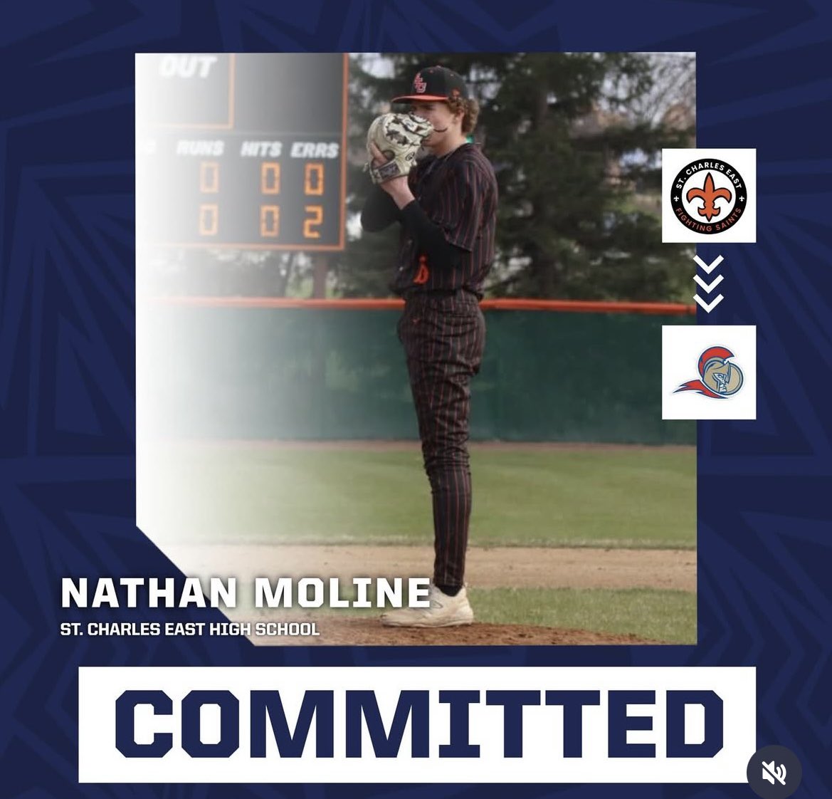 Congrats to Senior P/IF <a href="/MolineNathan/">Nathan Moline</a> on his commitment to <a href="/ElgCCBaseball1/">Coach Angelo</a> to further his academic and baseball career! Looking forward to a big 2026 on the mound, at the plate and from his leadership! #BeTheStandard⚜️⚾️