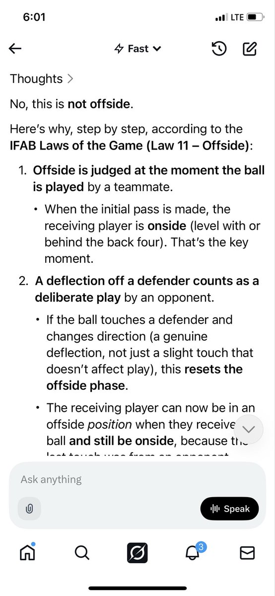 grifofficial96's tweet image. @NCAA @NCAASoccer @ncaasoccernews @SSN_NCAASoccer I need an investigation into this game on why VAR wasn’t used here to rule this a goal - the announcers clearly said there was no offsides and should have been a goal. Even Grok confirms this. FAU men’s soccer should be #1 seed..