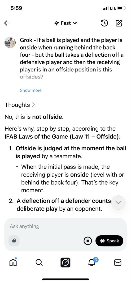 grifofficial96's tweet image. @NCAA @NCAASoccer @ncaasoccernews @SSN_NCAASoccer I need an investigation into this game on why VAR wasn’t used here to rule this a goal - the announcers clearly said there was no offsides and should have been a goal. Even Grok confirms this. FAU men’s soccer should be #1 seed..