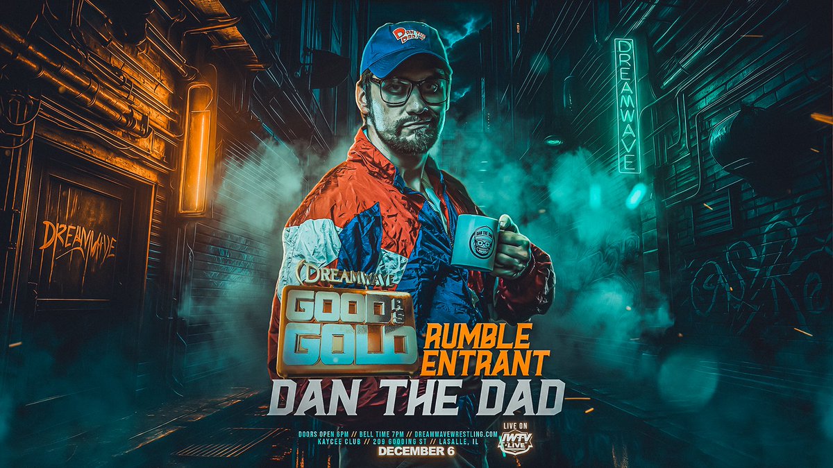 🚨 Good As Gold Rumble Entrant 🚨 

Official for the 12th Good As Gold Rumble which takes place at the Kaycee Club on Saturday, December 6th, 2025

Everyone be on your best behavior or he will turn this car around! Dan the Dad returns to Dreamwave and enters the Good As Gold