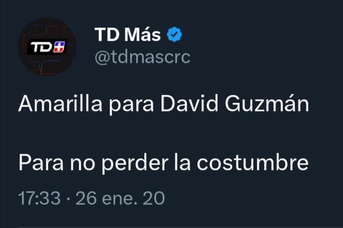 MoraCJorge's tweet photo. @tdmascrc 🟨 https://t.co/UpfIarCGDc