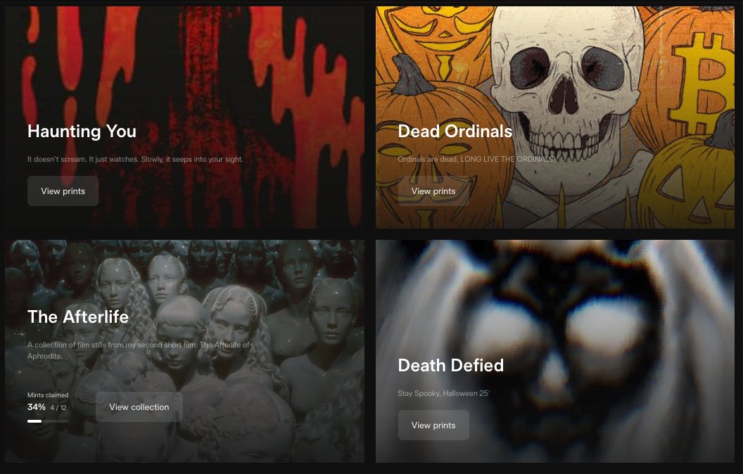 Doesn't have to be Halloween to collect dark art on Gamma. 🖤