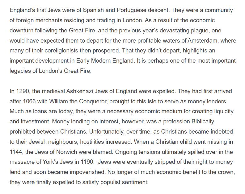 Very_0wn's tweet photo. "Ben Israel set a condition: The Messiah will only come if the jews shall settle &amp; re-settle in all corners of the world (in particular in England: end of the land). In 1666 the doom day was due."

jews and the Great Fire of London
https://t.co/B7p7yXEkiZ
https://t.co/BYUbHPjUnE https://t.co/v51L3W84ns