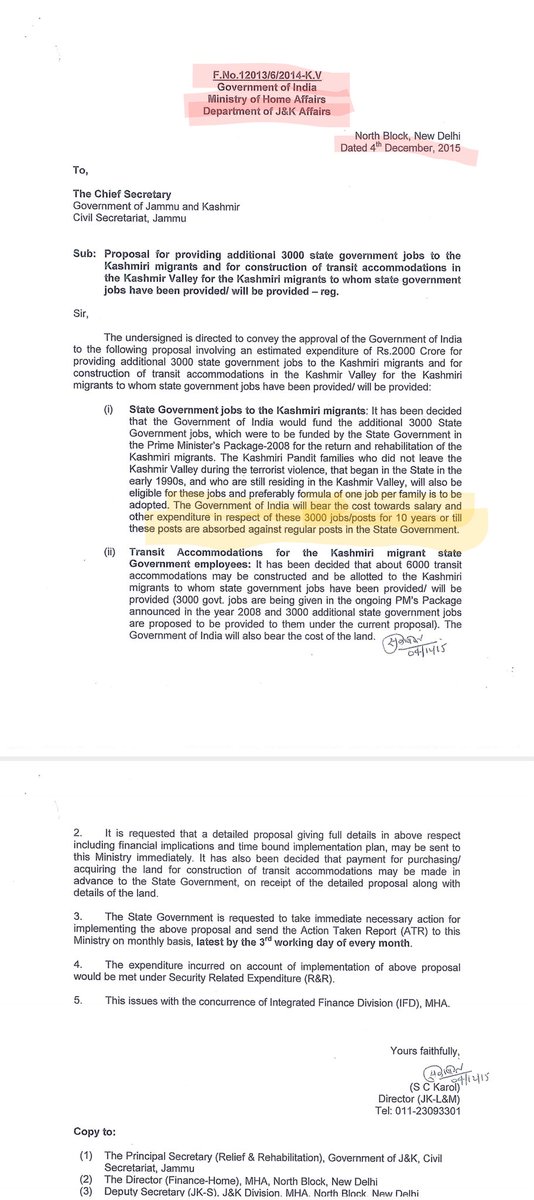 Batt_Kot's tweet image. Absorption into regular cadre is the promise bco pf which Kashmiri Pandits opted for this package. 

Denying quasi permanency/ regularization is nothing but breach of Promissory Estoppel...