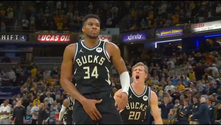 Giannis when he beats Tony Bradley and Taleon Peter