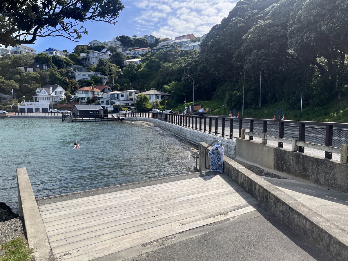 RobMcGregorPR's tweet photo. Hataitai Beach or what was Hataitai Beach - another “improvement” courtesy of our Council who at our cost have paved paradise to create a cycle highway.
I am beyond cross about what they have done to our city. https://t.co/j32Xy0BU6J
