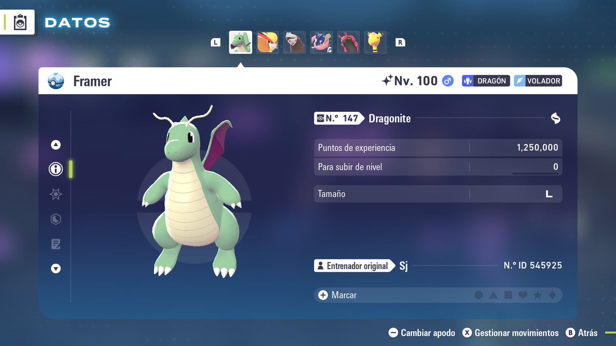 SjGreninja_5's tweet photo. Gracias a @LetsGoFramer pude conseguir al precioso Dratini Shiny y poder tener a mi dragoncito azulito. Con su respectivo mote como debe ser. https://t.co/UwxlE69Cvw